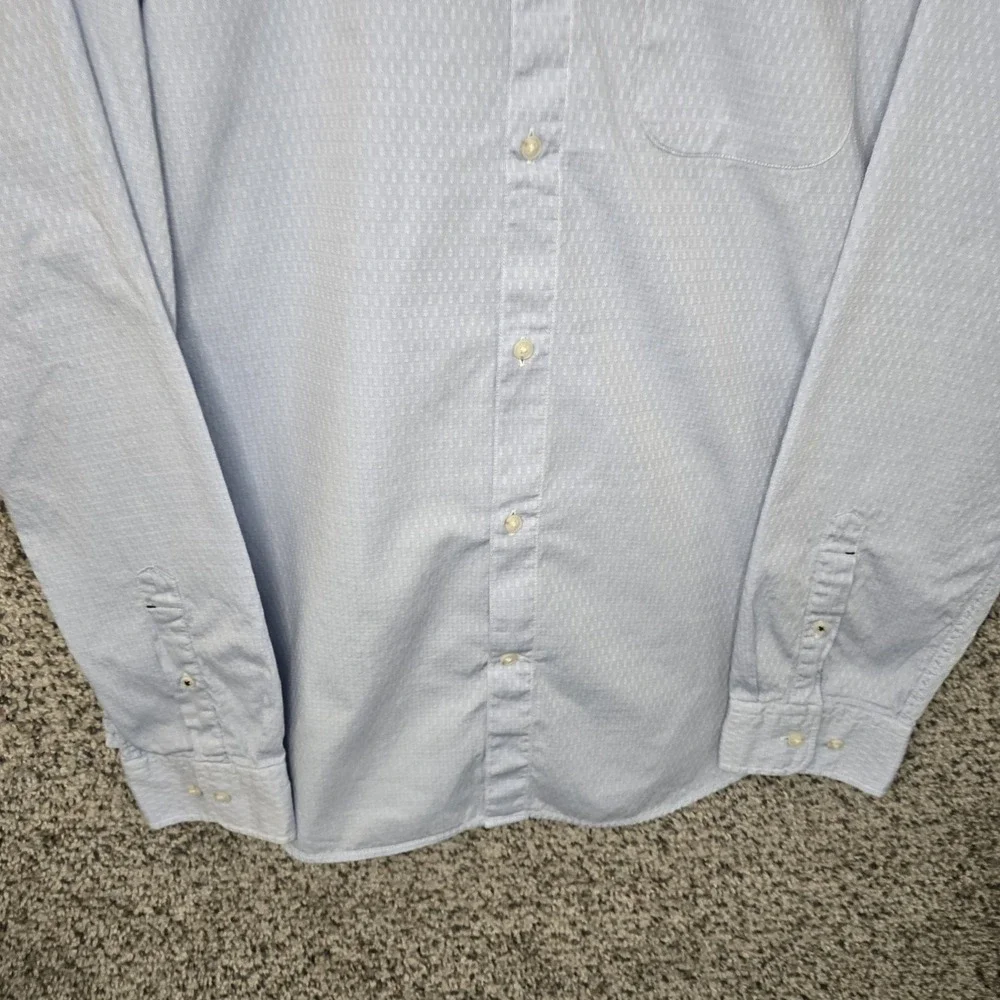 Banana Republic Dress Shirt Mens XL Blue‎ Button Down Oxford Camden Fit Cotton